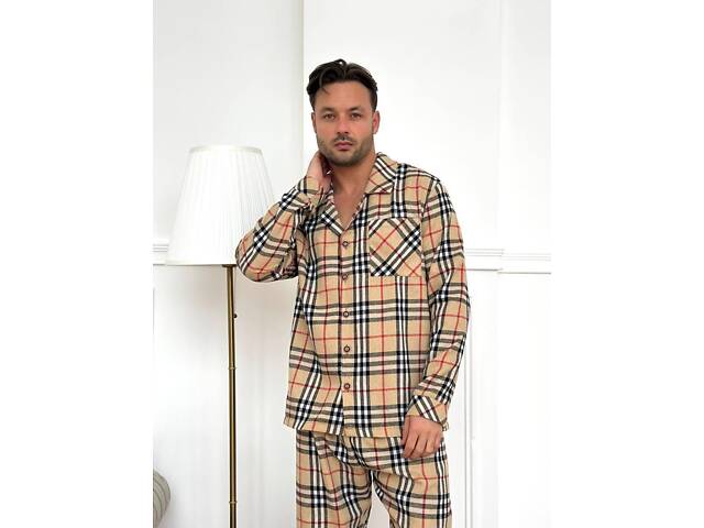 Піжама чоловіча бежева DO3814 - Фото 7