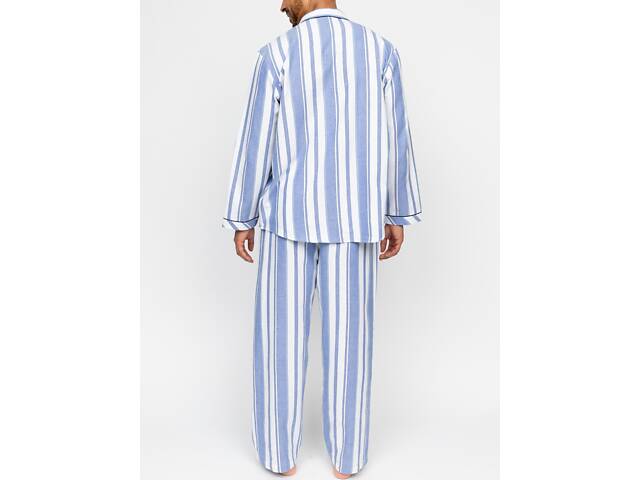 Піжама чоловіча Cyberjammies Alpes 3092-3093 M Блакитно-біла (5051877573215) - Фото 2