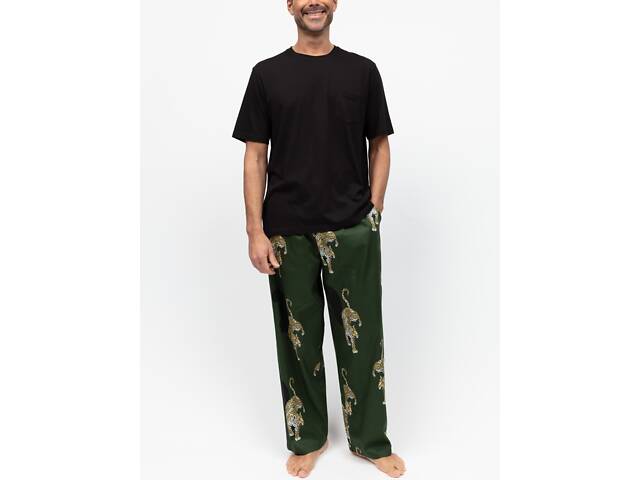 Піжама чоловіча Cyberjammies Olive 3124-3122 S Оливково-чорний (5051877617810) - Фото 1
