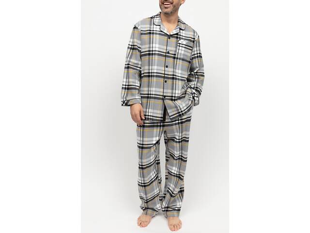 Піжама чоловіча Cyberjammies Parker 3028-3029 S Сіро-біла (5051877532212) - Фото 1