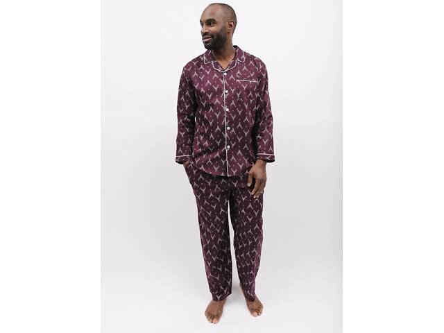 Піжама чоловіча Cyberjammies Spencer 6918-6919 XL Бордово-біла (5051877471894) - Фото 1
