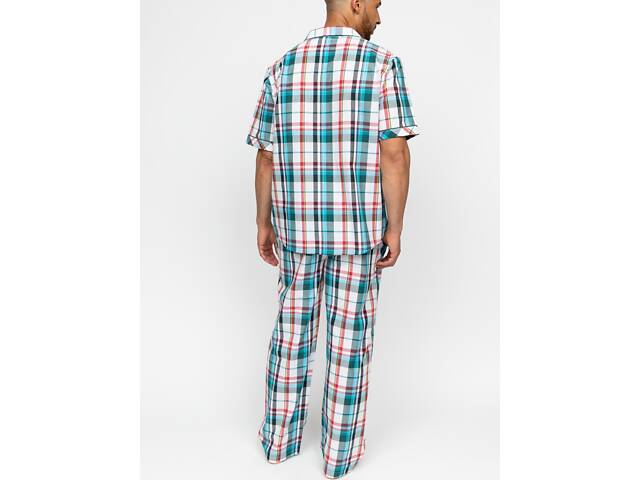 Піжама чоловіча Cyberjammies Theo 3100-3101 M Зелено-біла (5051877573499) - Фото 2