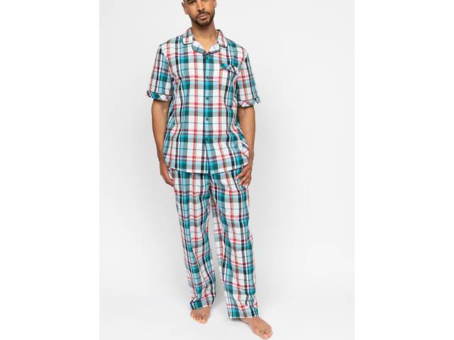Піжама чоловіча Cyberjammies Theo 3100-3101 S Зелено-біла (5051877573482) - Фото 5
