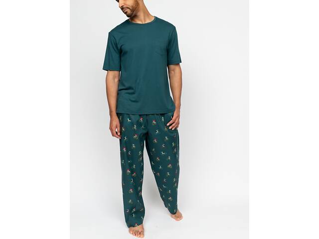 Піжама чоловіча Cyberjammies Theo 3105-3103 XL Зелений (5051877573710) - Фото 1