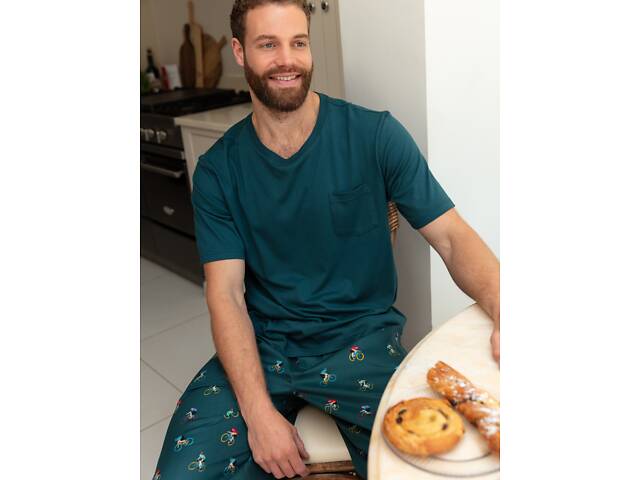 Піжама чоловіча Cyberjammies Theo 3105-3103 XL Зелений (5051877573710) - Фото 5