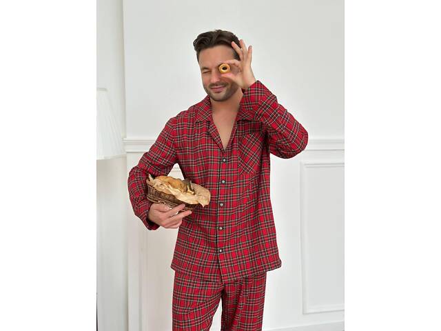 Піжама чоловіча червона DO3813 - Фото 2
