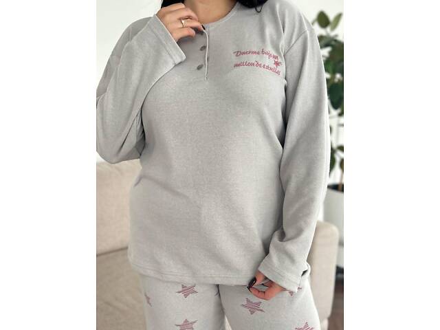 Піжама сіра в зірочку DO3892/1 4XL - Фото 10