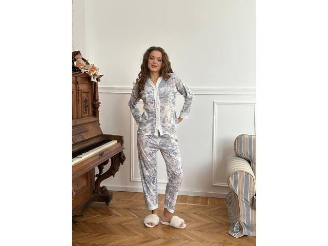 Піжама тоненька із довгими рукавами DO3881 XL - Фото 6