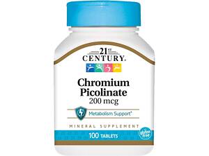 Піколінат хрому 21st Century Chromium Picolinate 200 mcg 100 tablets