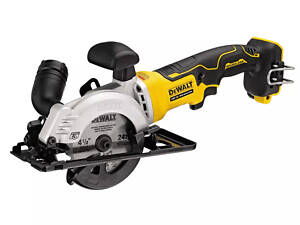 Пила дискова акумуляторна безщіткова компактна DeWALT DCS571NT : без АКБ, 18 В, 4500 об/хв, диск 115 мм, 2.5 кг