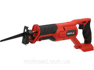 Пила сабельевая аккумуляторная YATO :Li-Ion 18 В,толщина отреза-150/ 6 мм дерево/металл (БЭЗ АКККУМУЛЯТОРА)