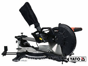 Пила торцьовальна по дереву і металу з лазером і протяжкою YATO 1.8 кВт диск 255 x 25.4 мм YT-82174