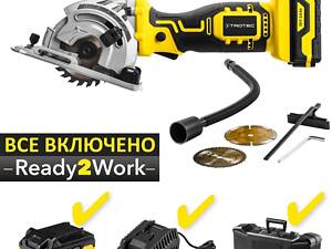 Пила циркулярна акумуляторна міні Trotec PCSS 05-20V + кейс (4430000105)