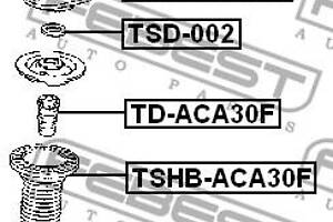 Пыльник амортизатора LEXUS HS (ANF10) / LEXUS CT (ZWA10_) 2005-2020 г.