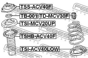 Пыльник амортизатора TOYOTA CAMRY (_V3_) / TOYOTA SOLARA (_V3_) 1994-2018 г.