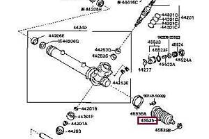 Пыльник рулевой рейки 4553512100