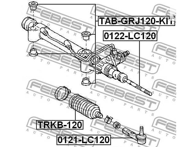 Пыльник рулевой рейки LEXUS GX (_J12_) / TOYOTA 4 RUNNER (_N21_) 1987-2018 г.