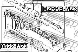 Пыльник рулевой рейки MAZDA 3 (BL) / MAZDA 5 (CR19) 1999-2014 г.