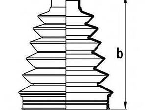 Пыльник полимерный ШРКШ со смазкой и металлическим креплением HERTH+BUSS JAKOPARTS J2864023 на HONDA ACCORD Mk VII (CG, CK)