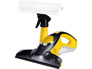 Пилосос Sencor безпровідний, вологе прибирання, вода -0,2л, автон. робота до 20хв, для миття вікон, чорно-жовтий (SCW300