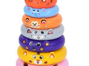 Пірамідка HJ-0619 'Капібара', 8 кілець (з вушками), наклейки, в сітці (6903317791842)