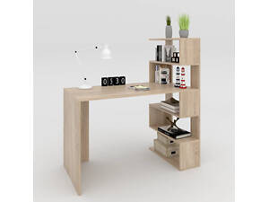 Письменный стол Open shelf Дуб Сонома 750х1200 мм для офиса и дома рабочая поверхность с полками