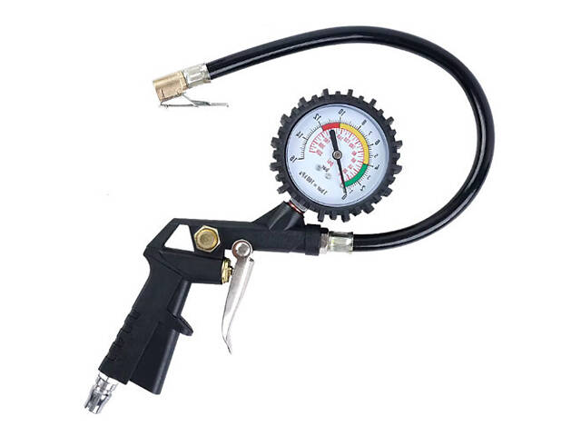 Пістолет для накачування коліс шин з манометром 0-220psi 0-16бар. - Фото 1