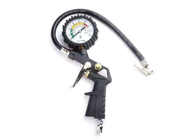 Пістолет для накачування коліс шин з манометром 0-220psi 0-16бар. - Фото 4