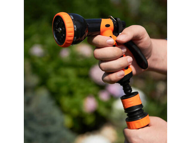 Пістолет для поливу SEQUOIA кількість режимів 8, пластик, цинк, вага 0.3 кг (SWSKIT3) - Фото 4