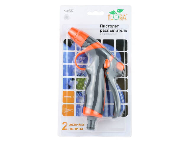 Пістолет розпилювач 2-х режимний (ABS+TPR) FLORA (5011334) - Фото 6