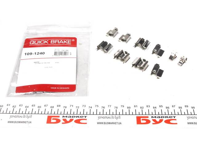 QUICK BRAKE 109-1240 Планка суппорта (переднего) прижимная (комплект) Mazda 323/Toyota RAV 4 1.4-2.0 98-05 (Sumitomo) - Фото 1