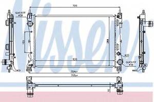 Радіатор [620*388*16] [OE 51812209] NISSENS 617854 на FIAT PRATICO c бортовой платформой/ходовая часть (263)