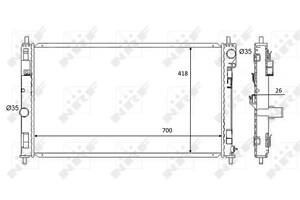 Radiator, engine cooling