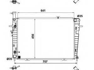 Радиатор, охлаждение двигателя NRF 53342 на HYUNDAI TUCSON (JM)