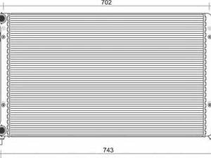 Радиатор, охлаждения дивгателя MAGNETI MARELLI 350213853000 на AUDI A3 (8L1)