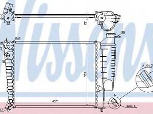 Радиатор, охлаждения дивгателя NISSENS 61335A на PEUGEOT 306 Наклонная задняя часть (7A, 7C, N3, N5)