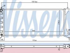 Радиатор, охлаждения дивгателя NISSENS 630749 на OPEL AGILA (A) (H00)