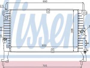 Радиатор, охлаждения дивгателя NISSENS 63092 на OPEL MERIVA