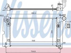 Радиатор, охлаждения дивгателя NISSENS 64646A на TOYOTA RUNX (ZZE12_, NDE12_, ZDE12_)