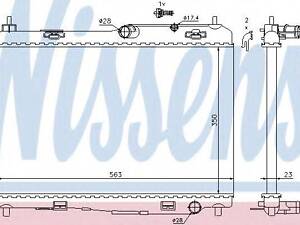 Радиатор, охлаждения дивгателя NISSENS 69235 на FORD FIESTA VI