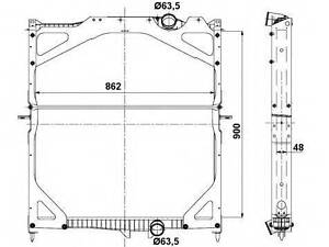 Радиатор, охлаждения дивгателя NRF 529702 на VOLVO FH 12