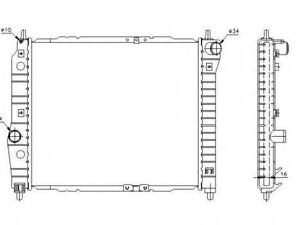 Радиатор, охлаждения дивгателя NRF 53637 на DAEWOO KALOS (KLAS)