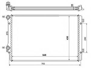 Радиатор, охлаждения дивгателя NRF 53816 на VW PASSAT (362)