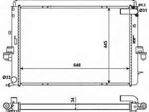 Радиатор, охлаждения дивгателя NRF 55319 на ROVER 75 седан (RJ)