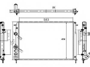 Радиатор, охлаждения дивгателя NRF 58106A на RENAULT MEGANE I (BA0/1_)