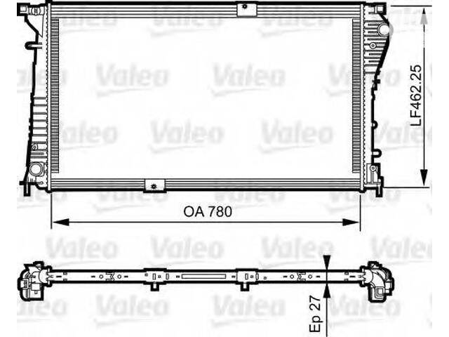 Радиатор, охлаждение двигателя VALEO 734931 на RENAULT TRAFIC II автобус (JL)