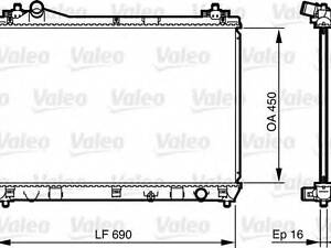 Радіатор, охолодження двигуна VALEO 735433 на SUZUKI ESCUDO II (JT)