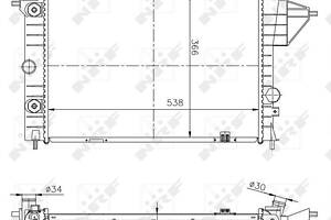 Радиатор, система охлаждения двигателя NRF 513508A
