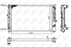 Радиатор, система охлаждения двигателя NRF 529504A