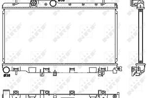 Радиатор, система охлаждения двигателя NRF 53038